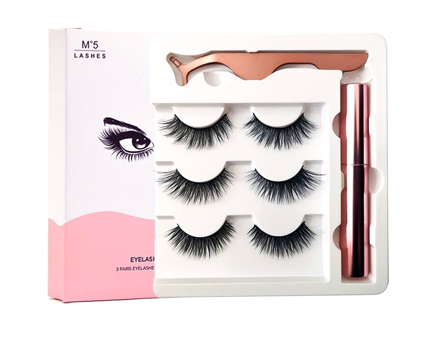 OH Fashion Black Mink Magnetic Lashes + Liner Kit Gracie