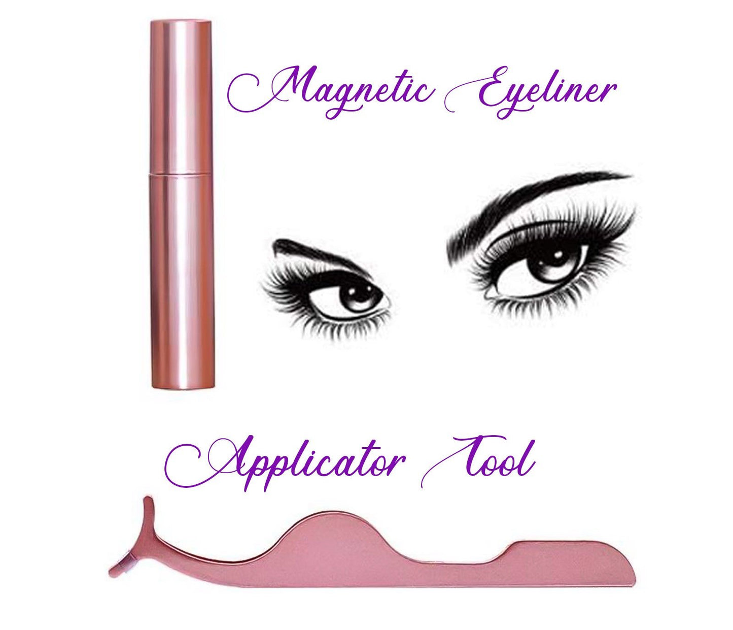 OH Fashion Black Mink Magnetic Lashes + Liner Kit Scarlet