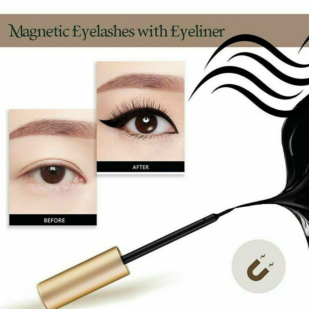 Magnetic Liquid Eyeliner with 3 False Eyelashes