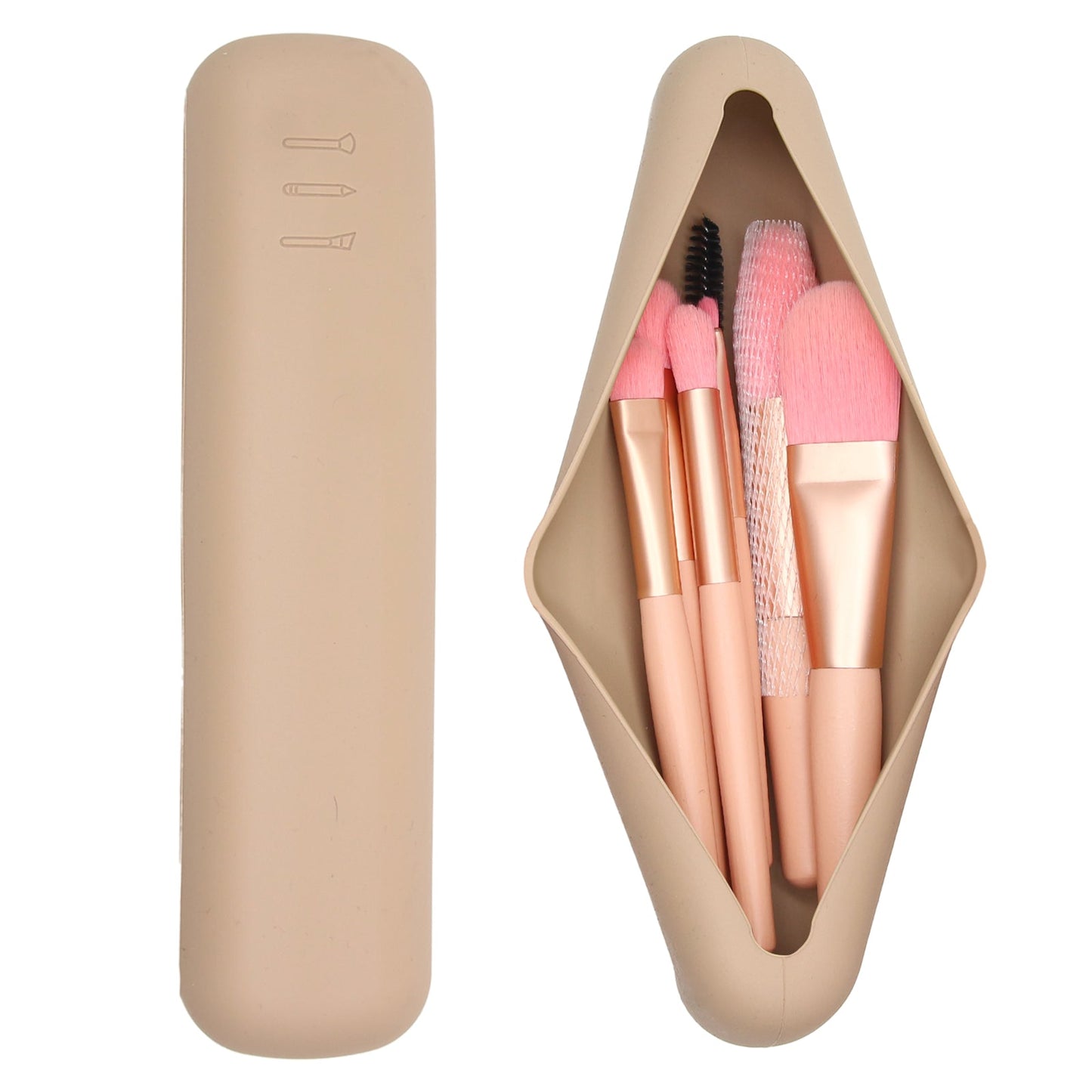 PREORDER Portable Silicone Travel Makeup Cosmetic Brush Holder